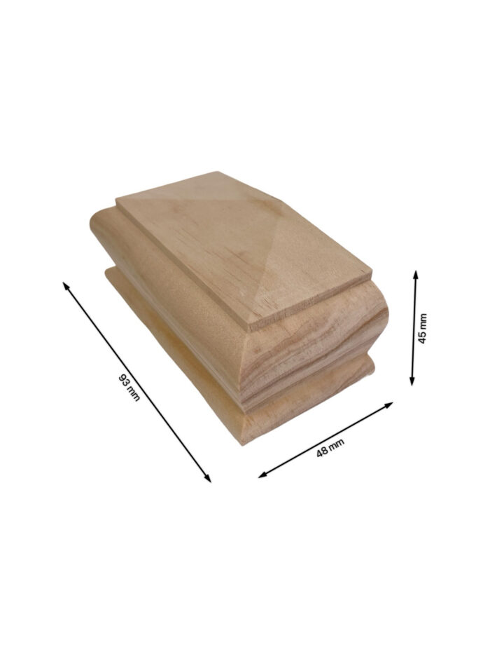 Hemlock HALF Square Pyramid Newel Cap 70mm - Image 4