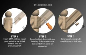 Zipbolt angled slipfix handrail