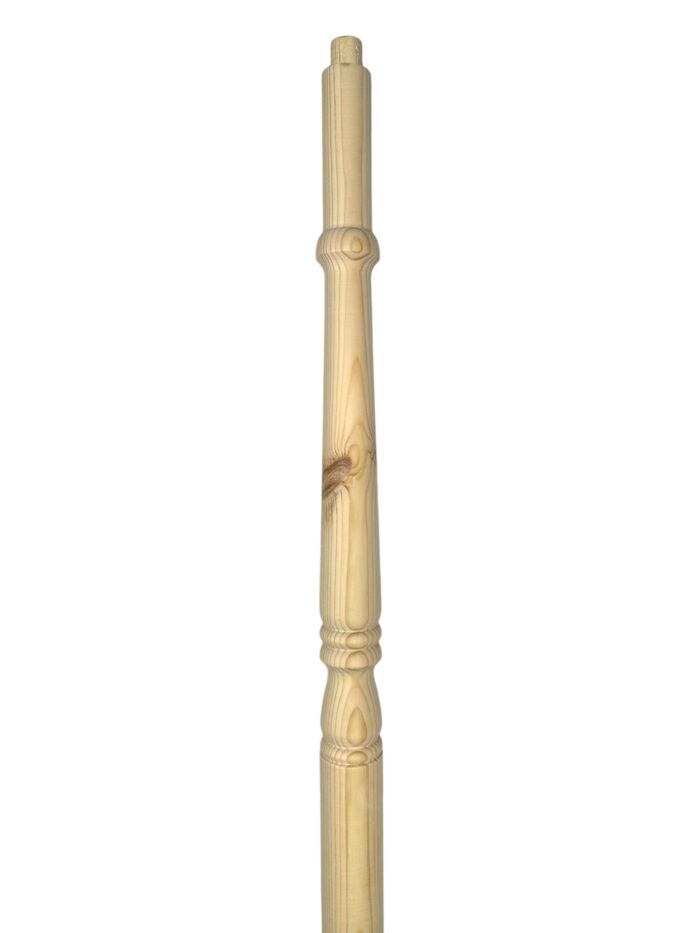 Pine Turned Georgian Volute Newel Post - Image 2
