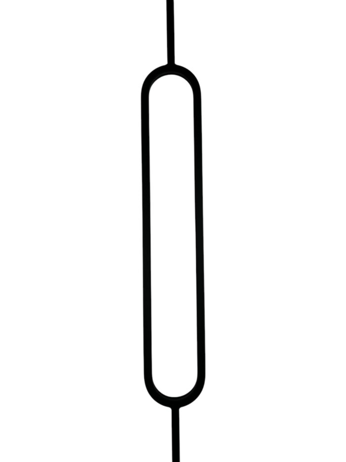 Black Metal Oval Spindle - Image 2