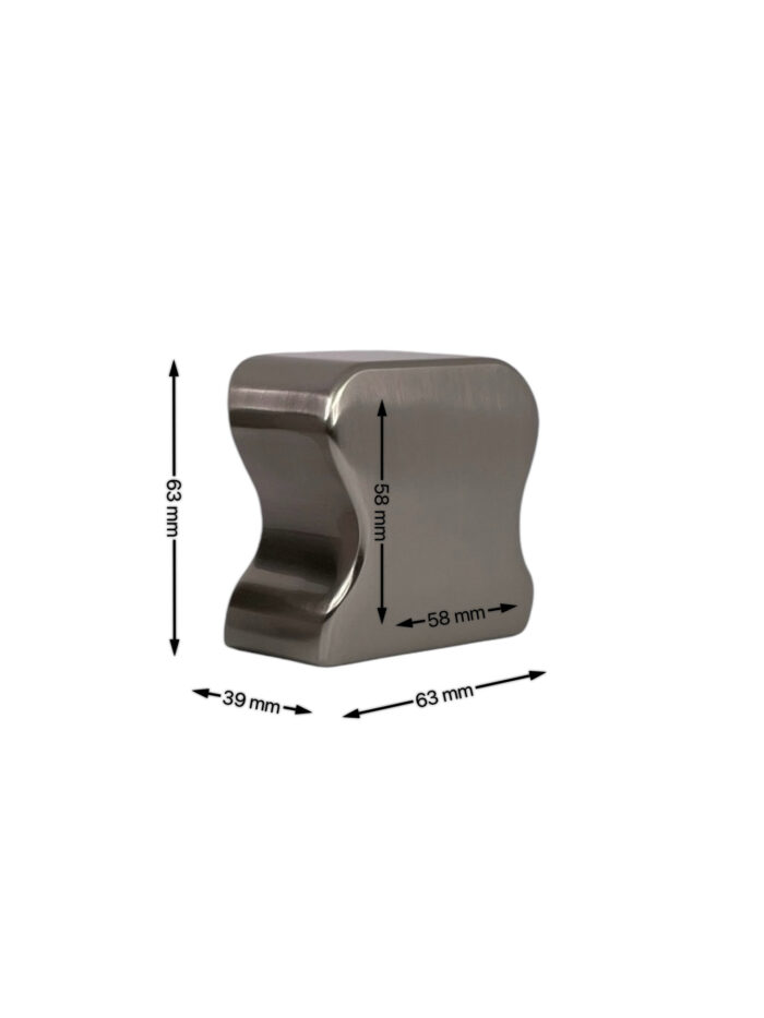 Traditional Brushed Nickel Handrail End Cap - Image 2
