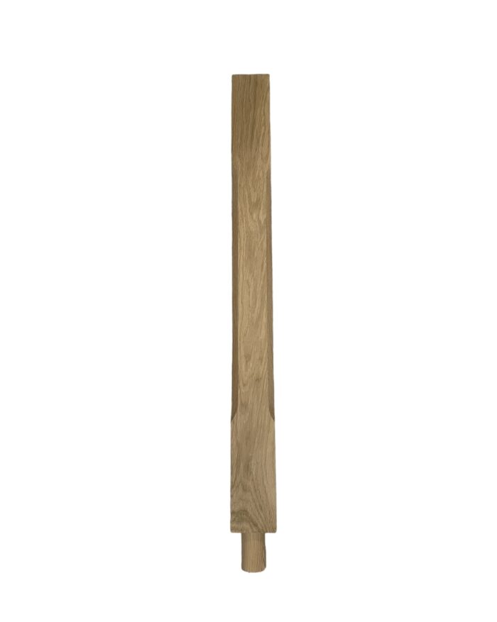 Oak Stop Chamfer Spigot HALF Newel Post 83mm x 790mm