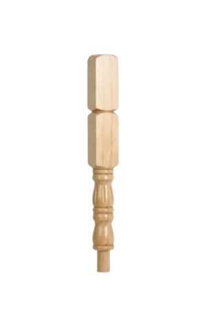 Pine Fluted Georgian Double Block Newel Post 90mm x 710mm