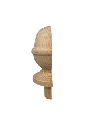 Pine HALF Acorn Newel Cap 90mm