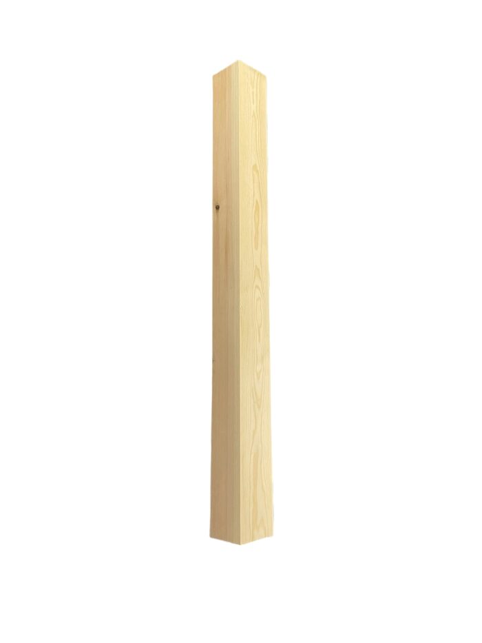 Solution Half Square Newel Post 90mm x 1490mm - In Various Timbers - Image 2