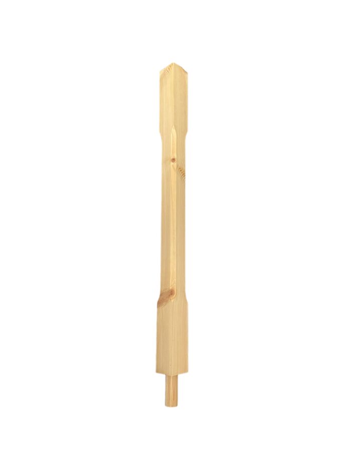 Pine Stop Chamfer Spigot Newel Post 83mm x 790mm