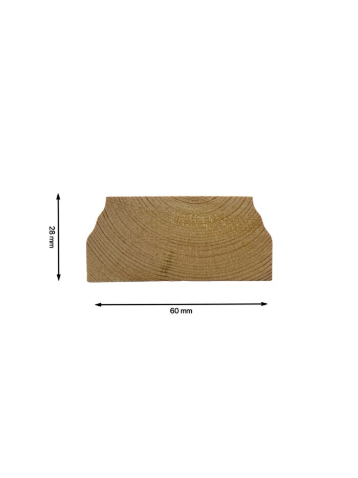 Pine Low Profile Handrail and Baserail 32mm - In Various Lengths - Image 9