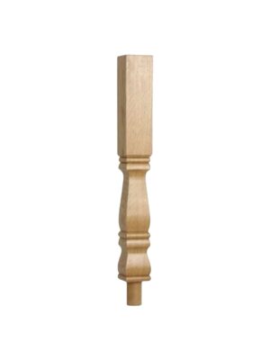 Pine Provincial Square Block Newel Post 90mm x 710mm