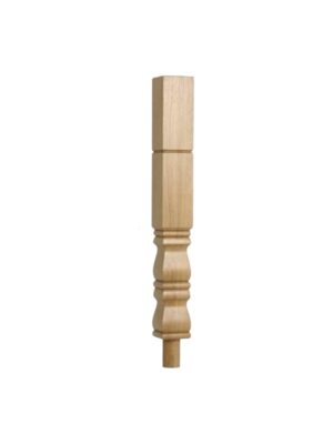Pine Provincial Square Double Block Newel Post 90mm x 710mm