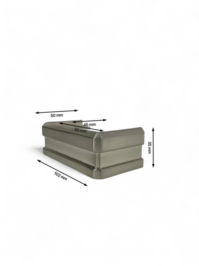 Solution HALF Chrome Newel Cap - In Various Timbers - Image 17