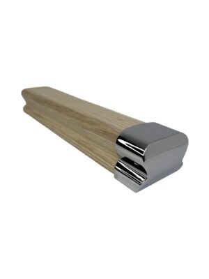 1.2m Low Profile Ash & Chrome or Brushed Nickel Wall Handrail Kit