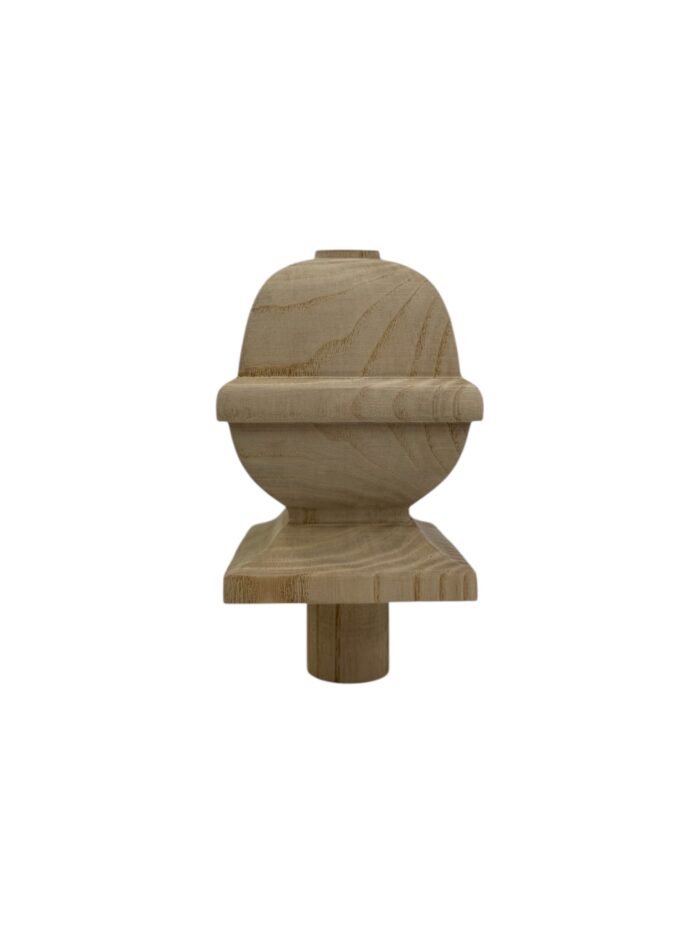Ash Square Acorn Newel Cap 90mm - Image 2