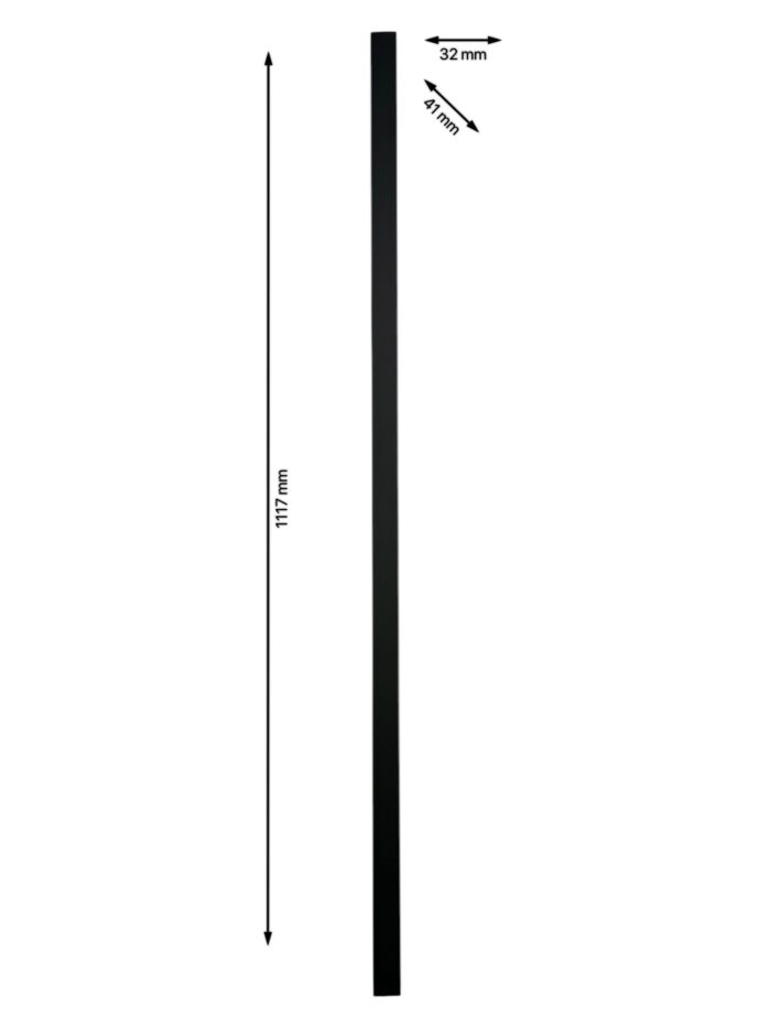 Black Chunky Metal Spindle 32 x 41mm - Image 4