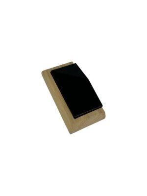 Unique Timber & Black Flat HALF Newel Cap - In Various Timbers