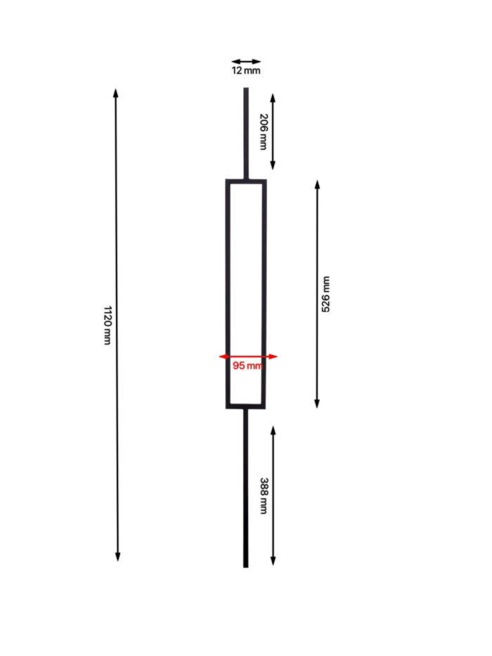Black Metal Rectangle Spindle - Image 3
