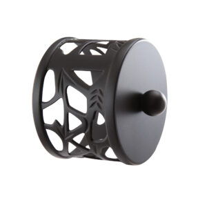 Black 54mm Filigree End Caps - 2 x Pack