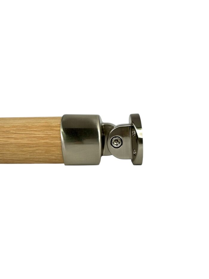Brushed Nickel 54mm Mopstick Adjustable Handrail Connector - Image 3