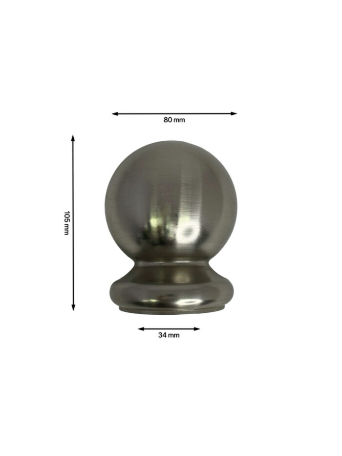 Unique Brushed Nickel Ball Cap - Image 4