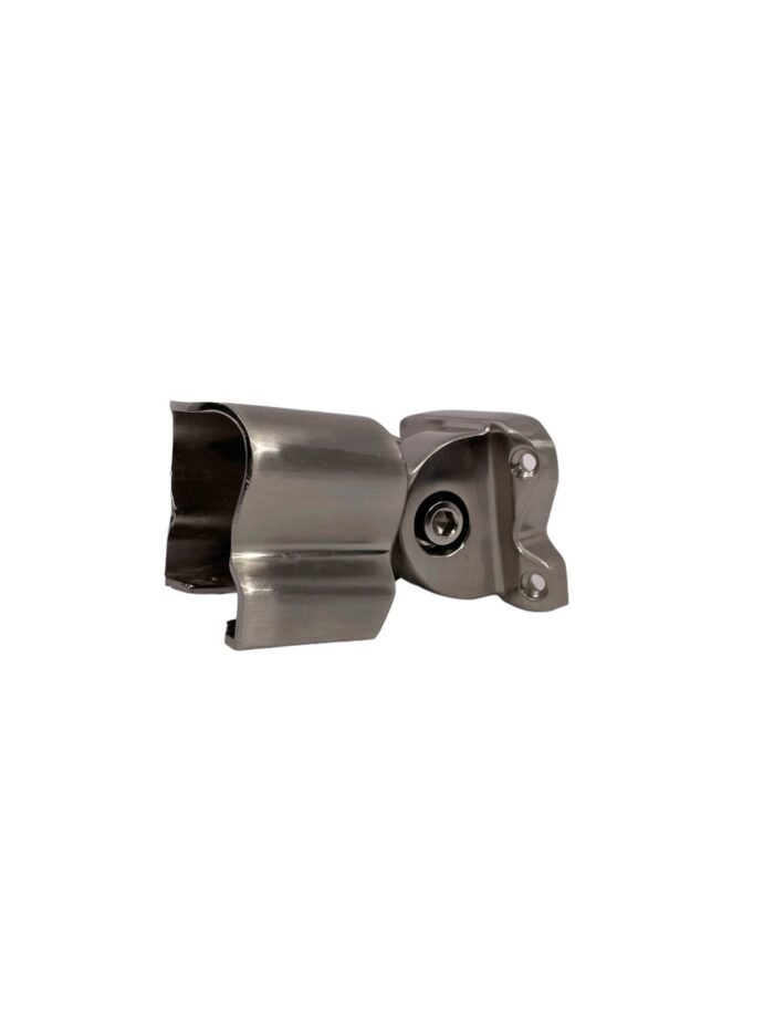 Brushed Nickel Low Profile Adjustable Handrail Connector - Image 3