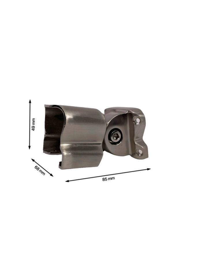 Brushed Nickel Low Profile Adjustable Handrail Connector - Image 4