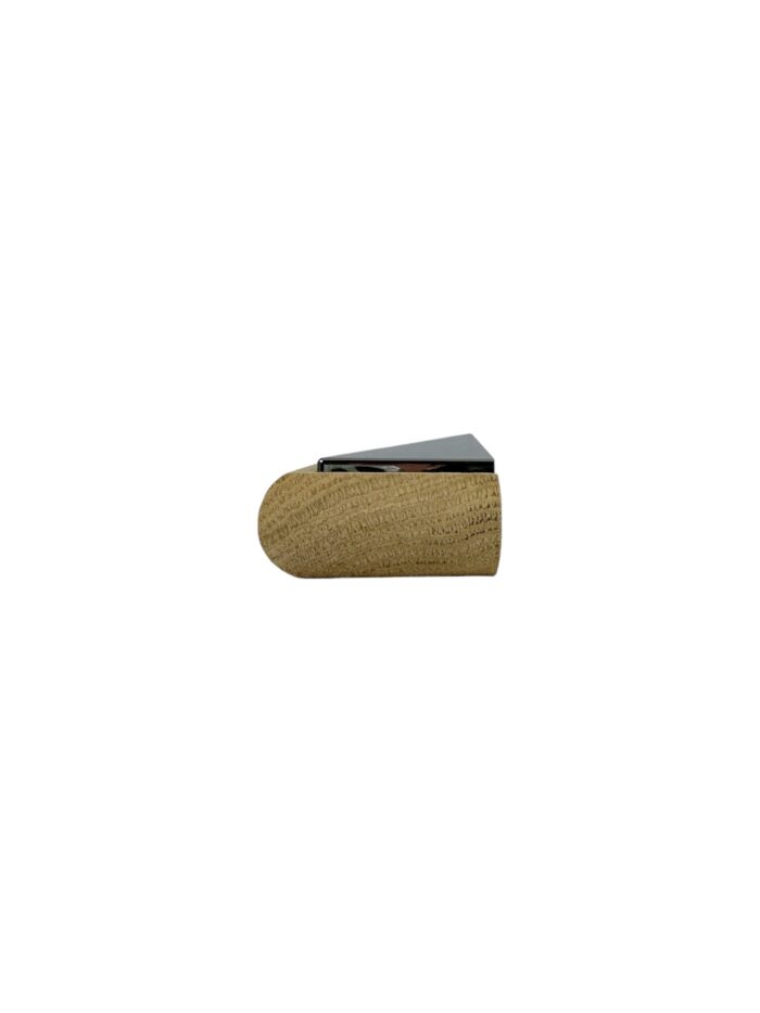 Unique Timber & Chrome Flat HALF Newel Cap - In Various Timbers - Image 3