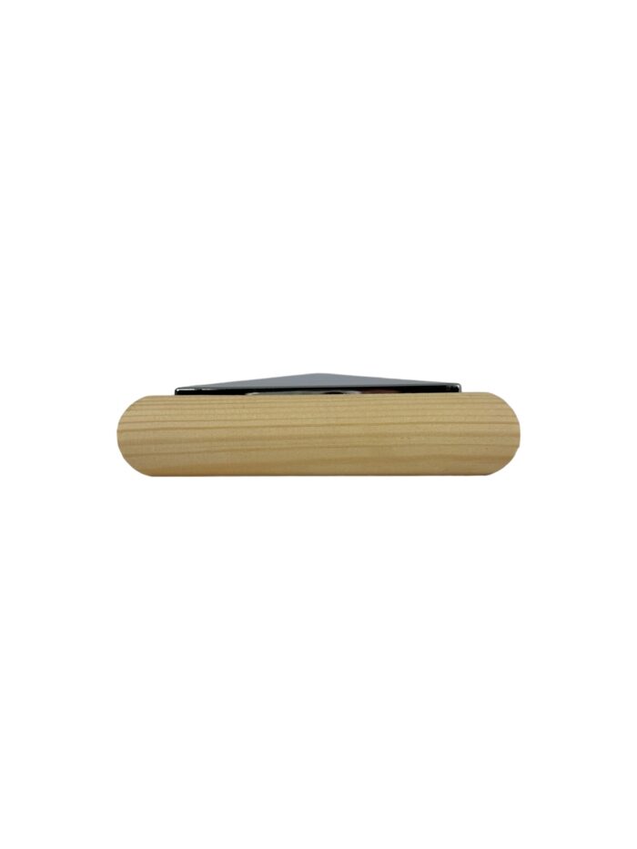 Unique Timber & Chrome Flat HALF Newel Cap - In Various Timbers - Image 7