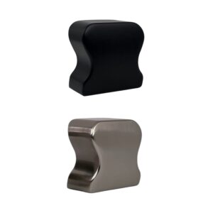 Traditional handrail end cap in black and brushed