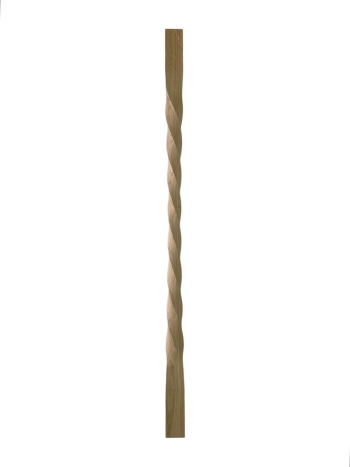 Oak Derbyshire Twist Stair Spindle 41mm x 1100mm
