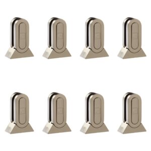 Fusion Brushed Nickel Glass Panel Brackets (Pack of 8)