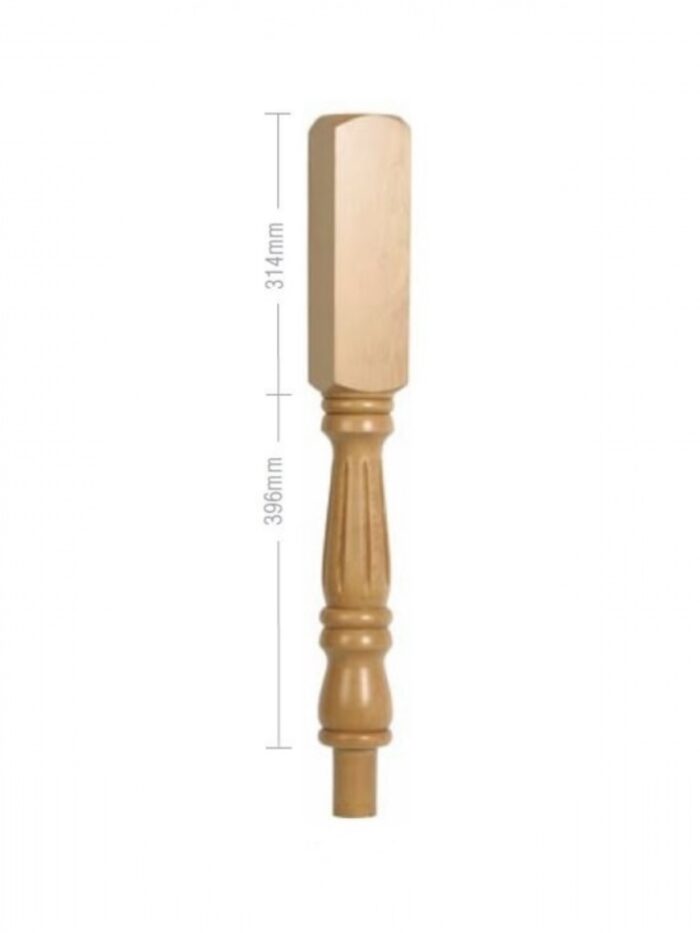 Pine Fluted Georgian Block Newel Post 90mm x 710mm - Image 2