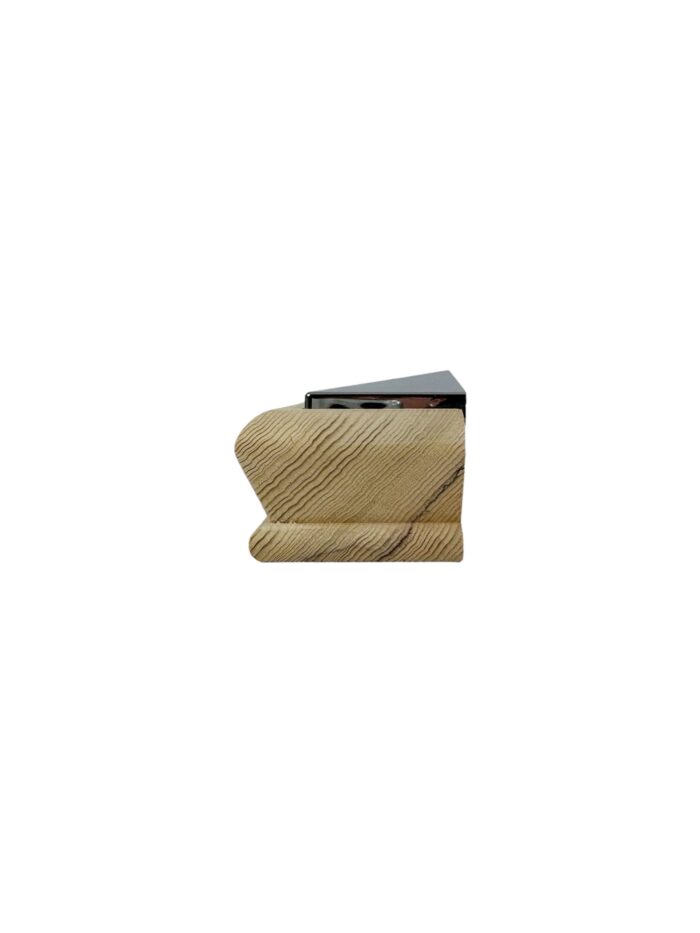 Unique HALF Timber & Chrome Pyramid Newel Cap - In Various Timbers - Image 7