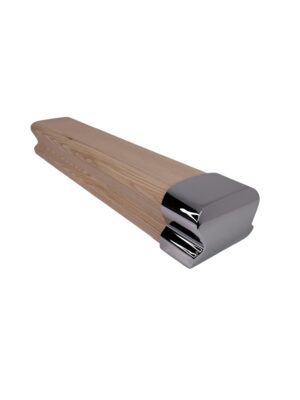 2.4m Low Profile Hemlock & Chrome or Brushed Nickel Wall Handrail Kit