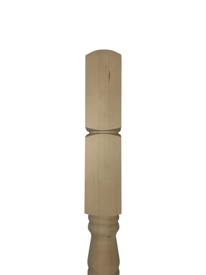 Hemlock Georgian Turned Double Newel Post 90mm x 710mm - Image 2