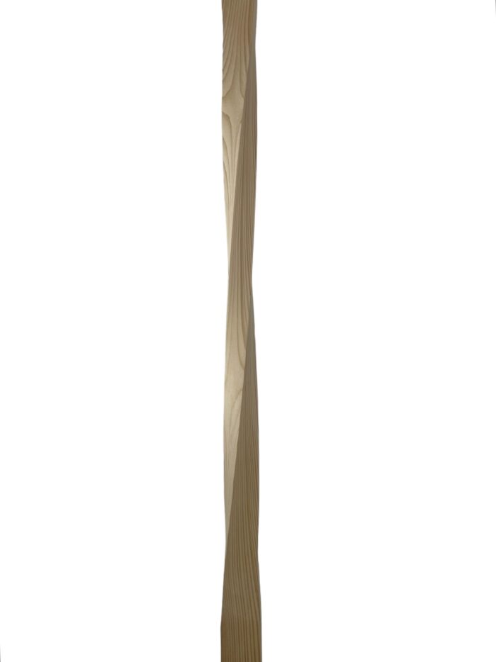 Hemlock Double Twist Contemporary Stair Spindle 41mm x 1100mm - Image 2