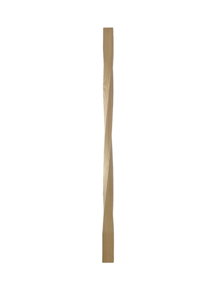 Hemlock Double Twist Contemporary Stair Spindle 41mm x 1100mm