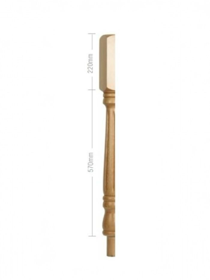 Hemlock Fluted Georgian HALF Newel Post 90mm X 790mm - Image 2