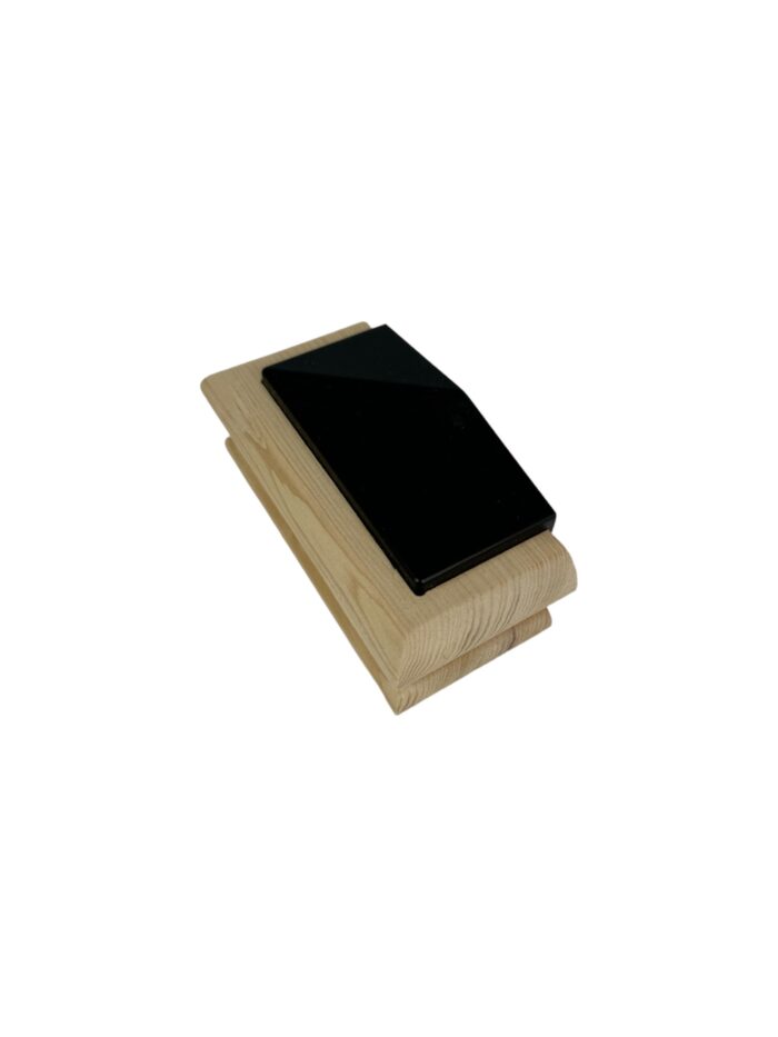 Unique HALF Timber & Black Pyramid Newel Cap - In Various Timbers - Image 3