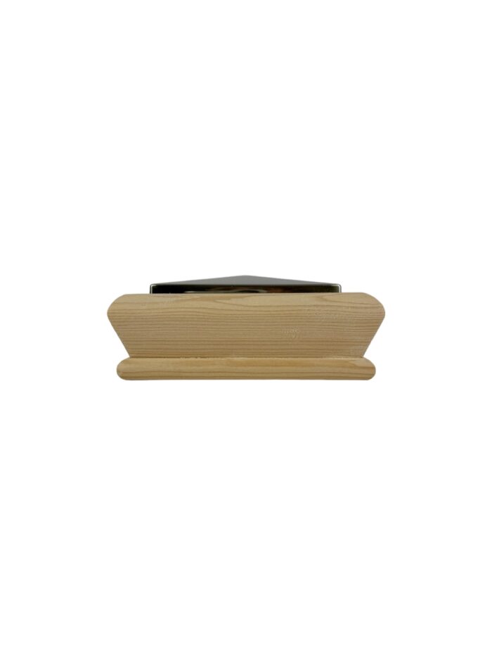 Unique HALF Timber & Brushed Pyramid Newel Cap - In Various Timbers - Image 8