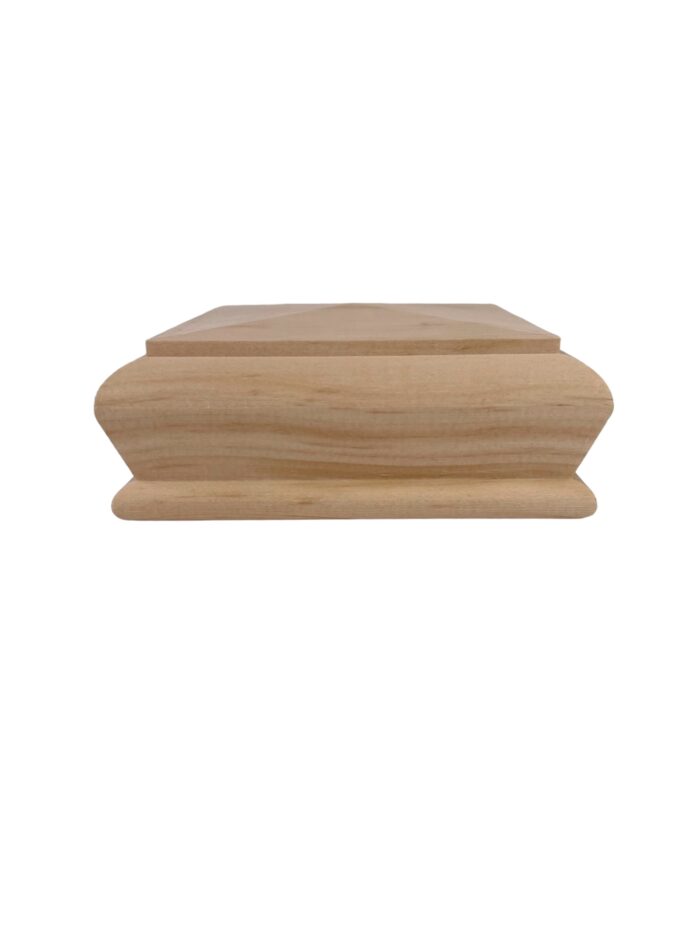 Pine Square Pyramid Newel Cap 83mm - Image 3
