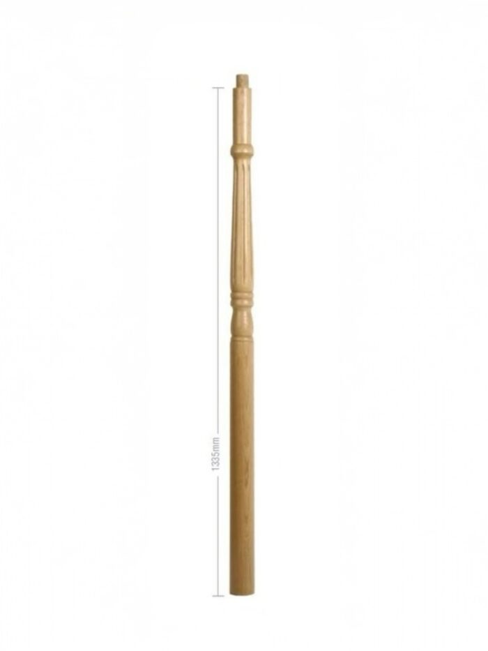 Oak Fluted Georgian Volute Newel Post - Image 2