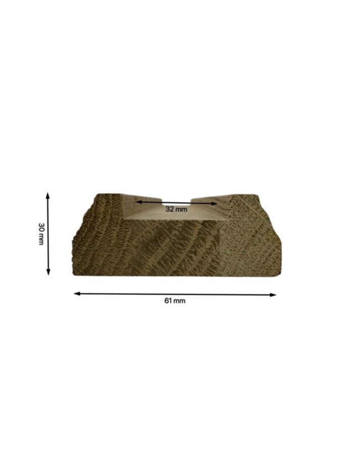 Oak Low Profile Handrail and Baserail 32mm - In Various Lengths - Image 5