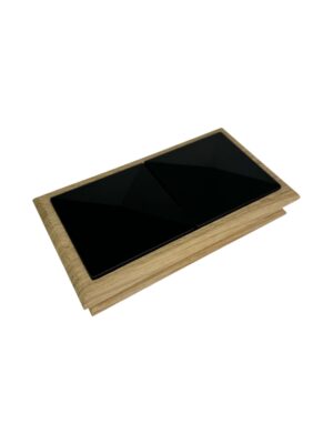 Unique Timber & Double Black Pyramid Newel Cap 90mm x 180mm - In Various Timbers