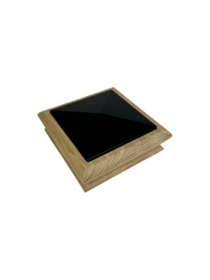 Unique Timber & Black Pyramid Newel Cap - In Various Timbers