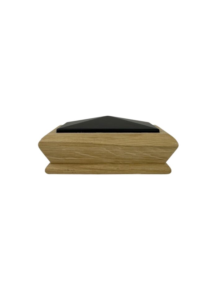 Unique HALF Timber & Black Pyramid Newel Cap - In Various Timbers - Image 7