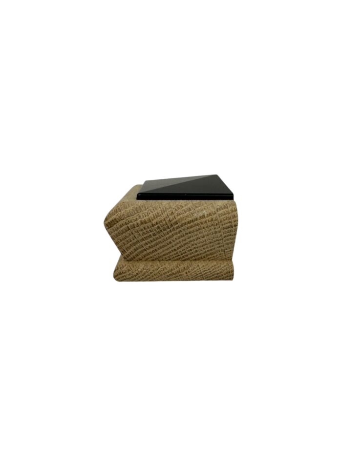 Unique HALF Timber & Black Pyramid Newel Cap - In Various Timbers - Image 6