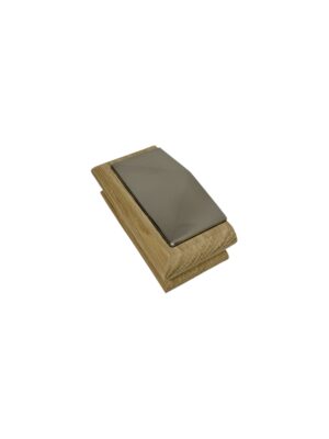 Unique HALF Timber & Brushed Pyramid Newel Cap - In Various Timbers