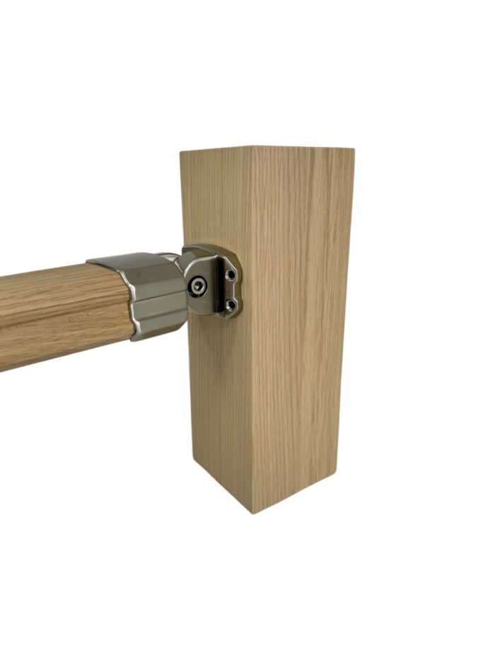 Solution Brushed Nickel Handrail Connector Adjustable Angle - Image 2