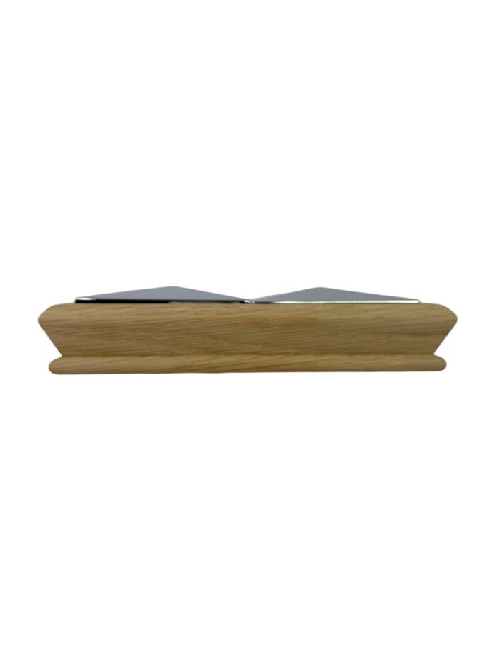 Unique Timber & Double Chrome Pyramid Newel Cap 90mm x 180mm - In Various Timbers - Image 3