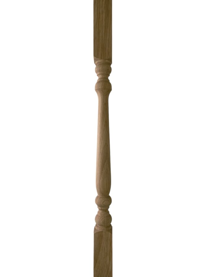 Oak Turned Colonial Stair Spindle 41mm x 1100mm - Image 2