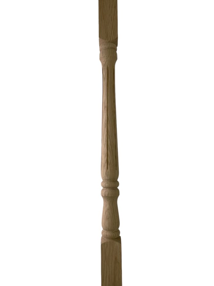 Oak Fluted Georgian Stair Spindle 35mm x 1100mm - Image 2